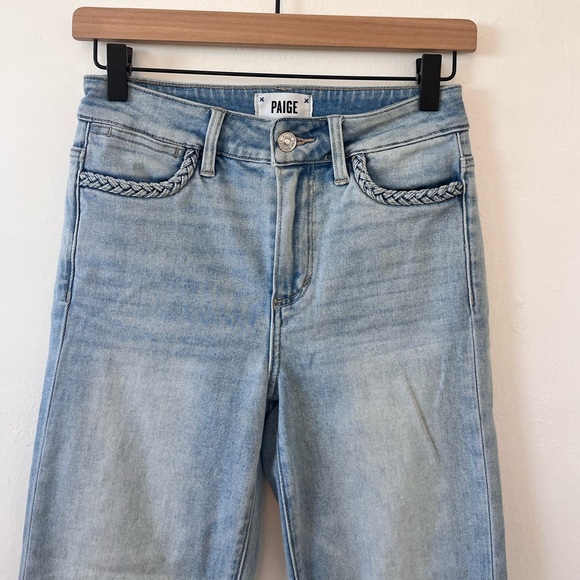 PAIGE Atley Ankle Flare Jeans with Braid Detailing - Picture 2 of 10